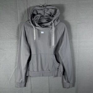 Ampersand Avenue Gray Cowl Neck‎ Hoodie Pullover Sweater Cotton Women's XL